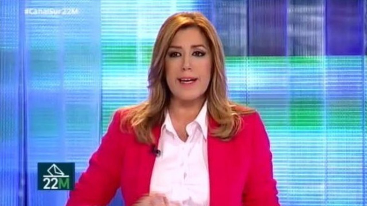 Susana Díaz en el debate electoral de Canal Sur.