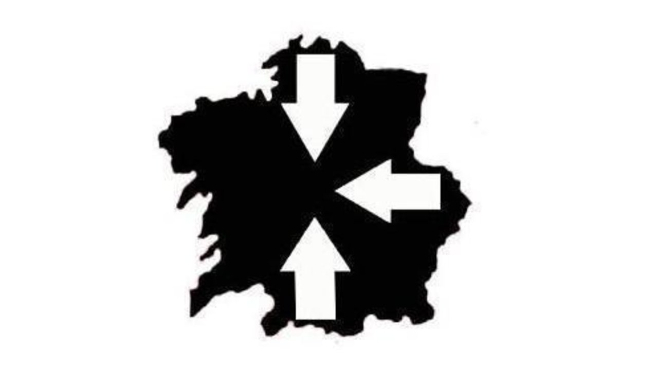 Logotipo a favor del agrupamiento en Galicia de los presos de Resistencia Galega.