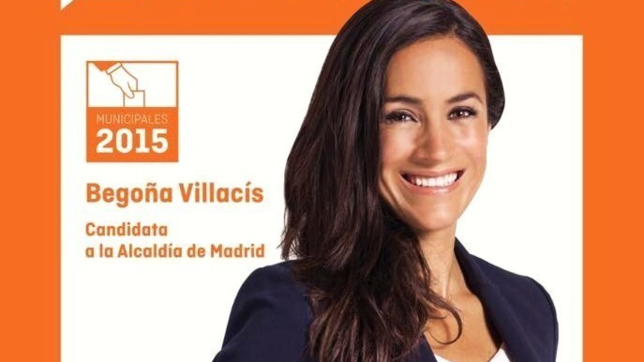 Cartel de Begoña Villacís como candidata de Ciudadanos a la alcaldía de Madrid.