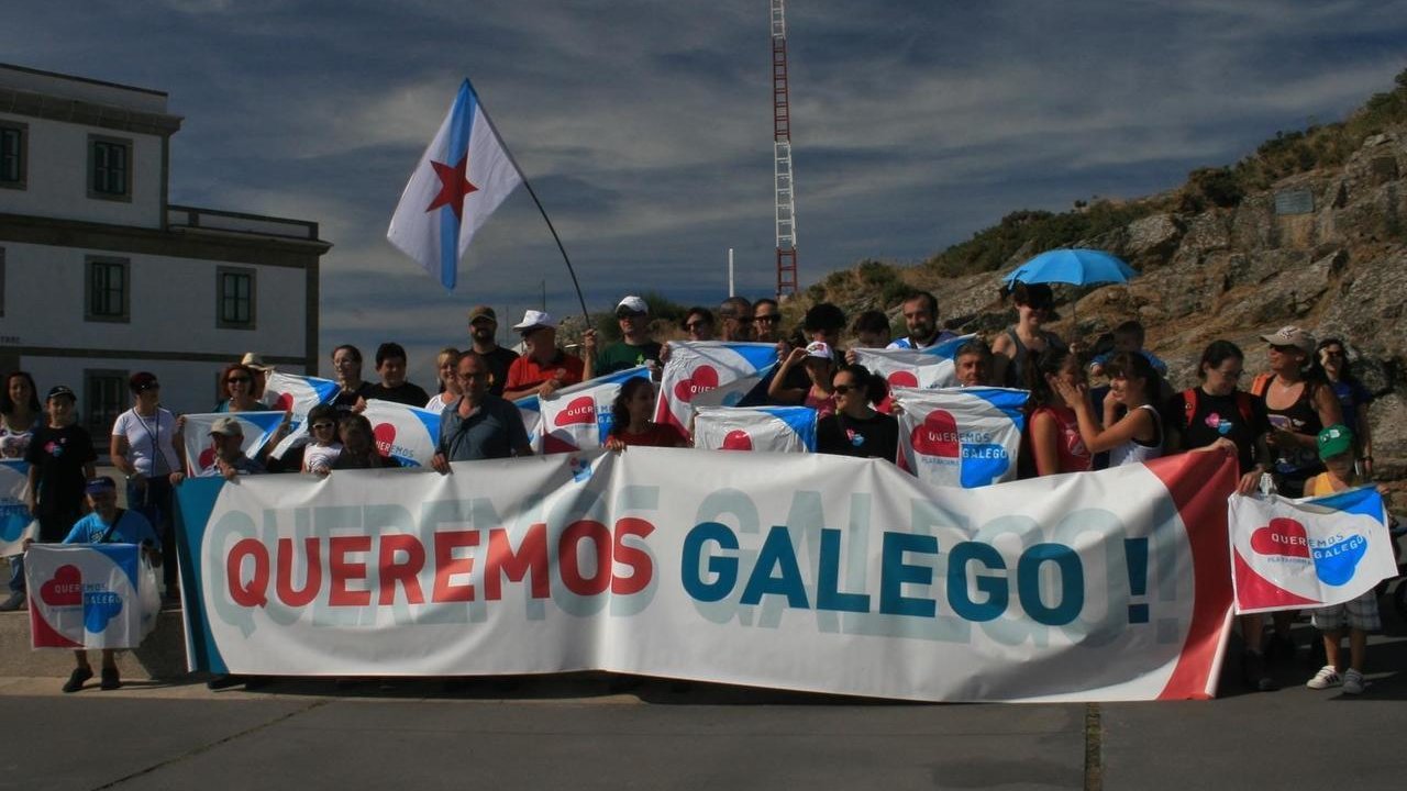 Manifestación en defensa de la promoción del gallego.