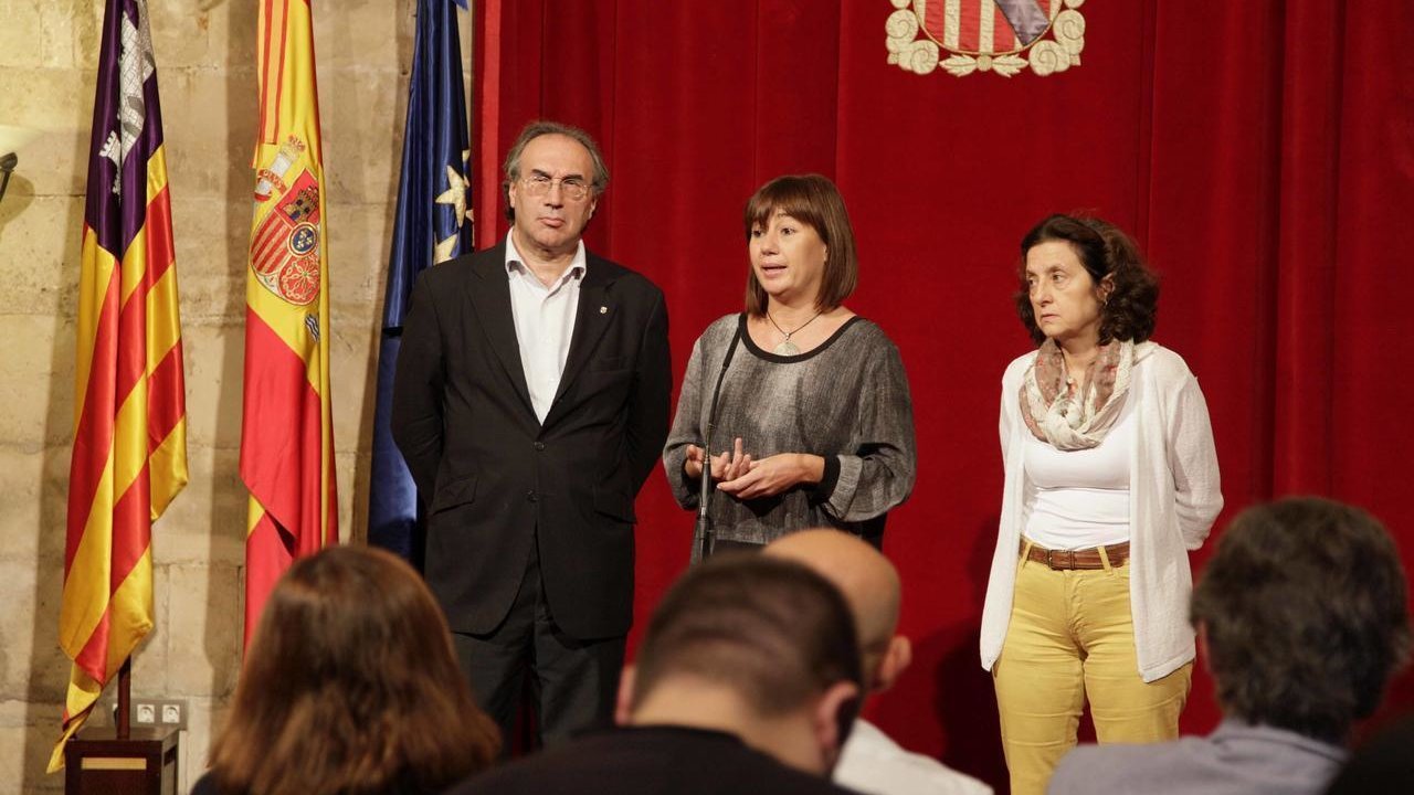 El consejero de Educación de Baleares, Martí March, y la presidenta, Francina Armengol.