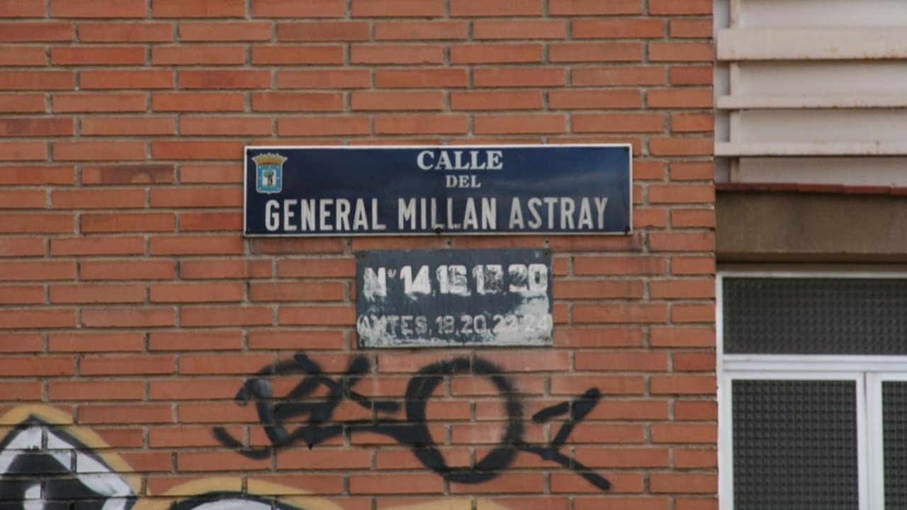 Calle General Millán-Astray de Madrid.