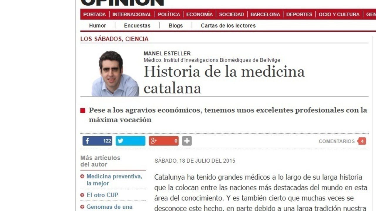 Artículo de El Periódico de Cataluña.