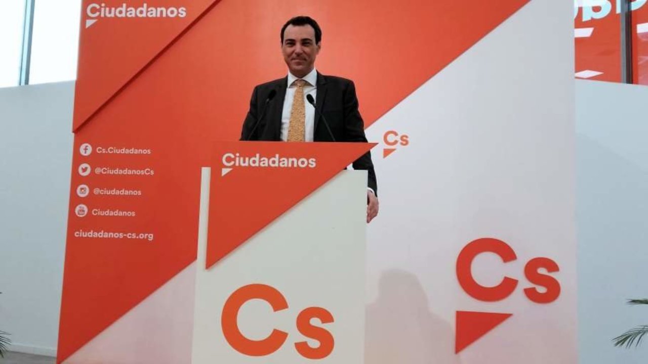Juan Carlos Bermejo presenta su campaña en la sede de Ciudadanos en Madrid.