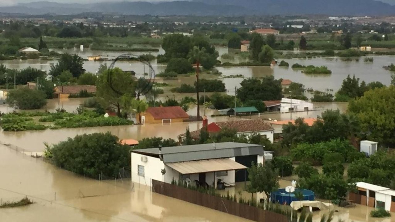 Resultado de las inundaciones en Murcia.