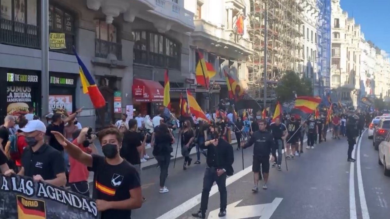Manifestación neonazi en Chueca (Europa Press)