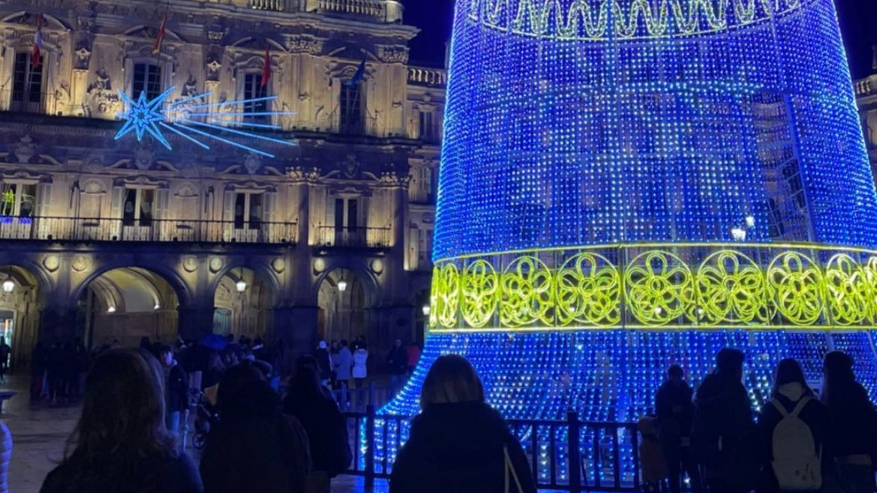 Navidad en la Plaza Mayor de Salamanca.