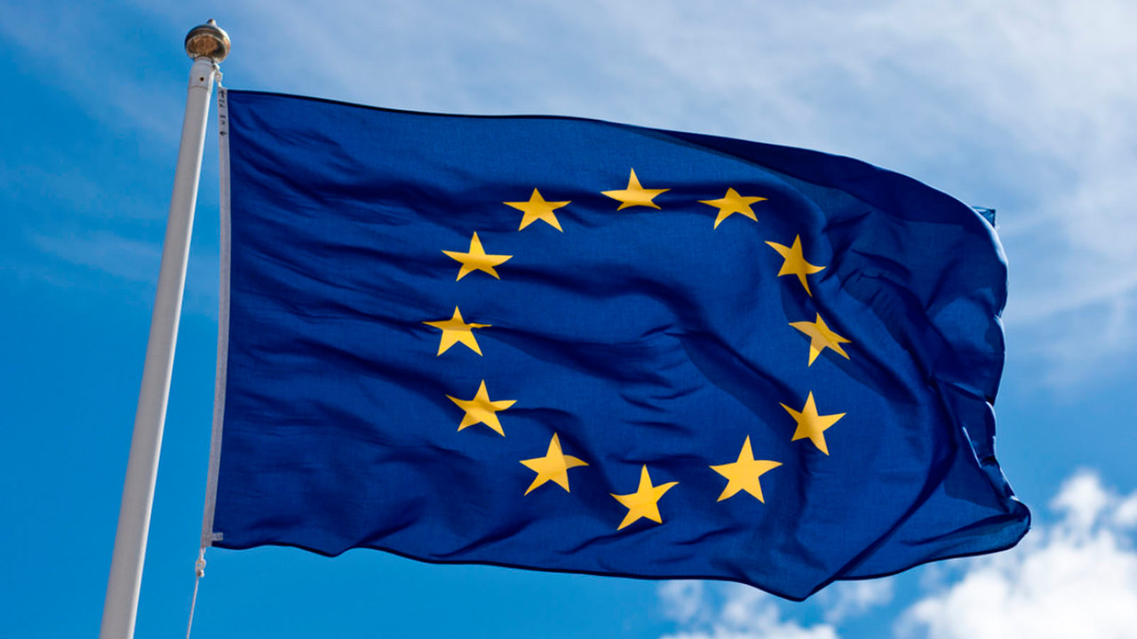 Bandera de la Unión Europea. 