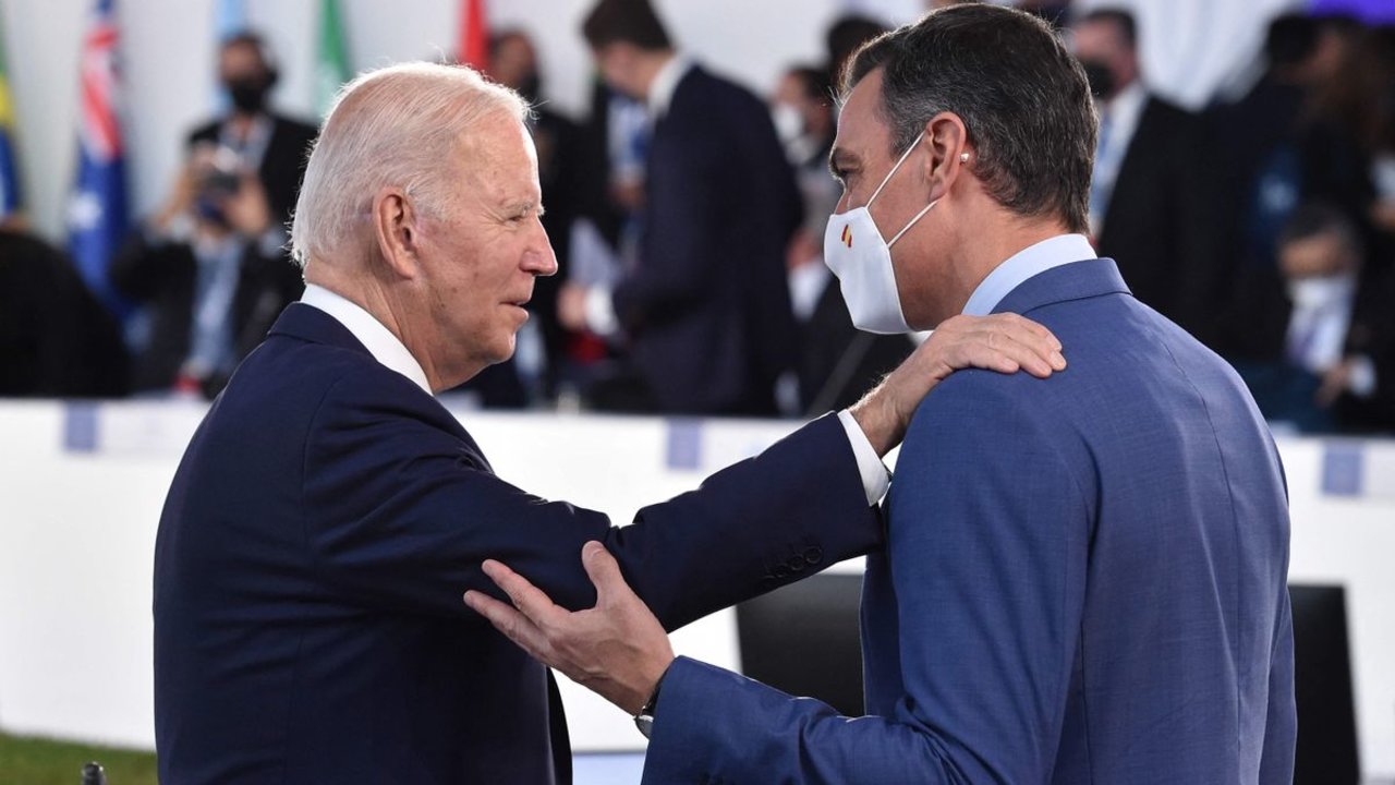 Joe Biden y Pedro Sánchez en una foto de archivo. 