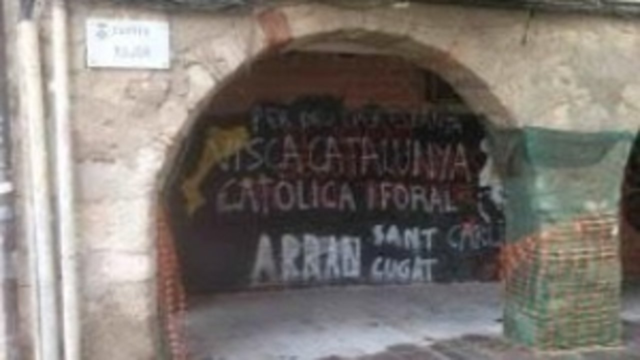 Pintadas en Cataluña.
