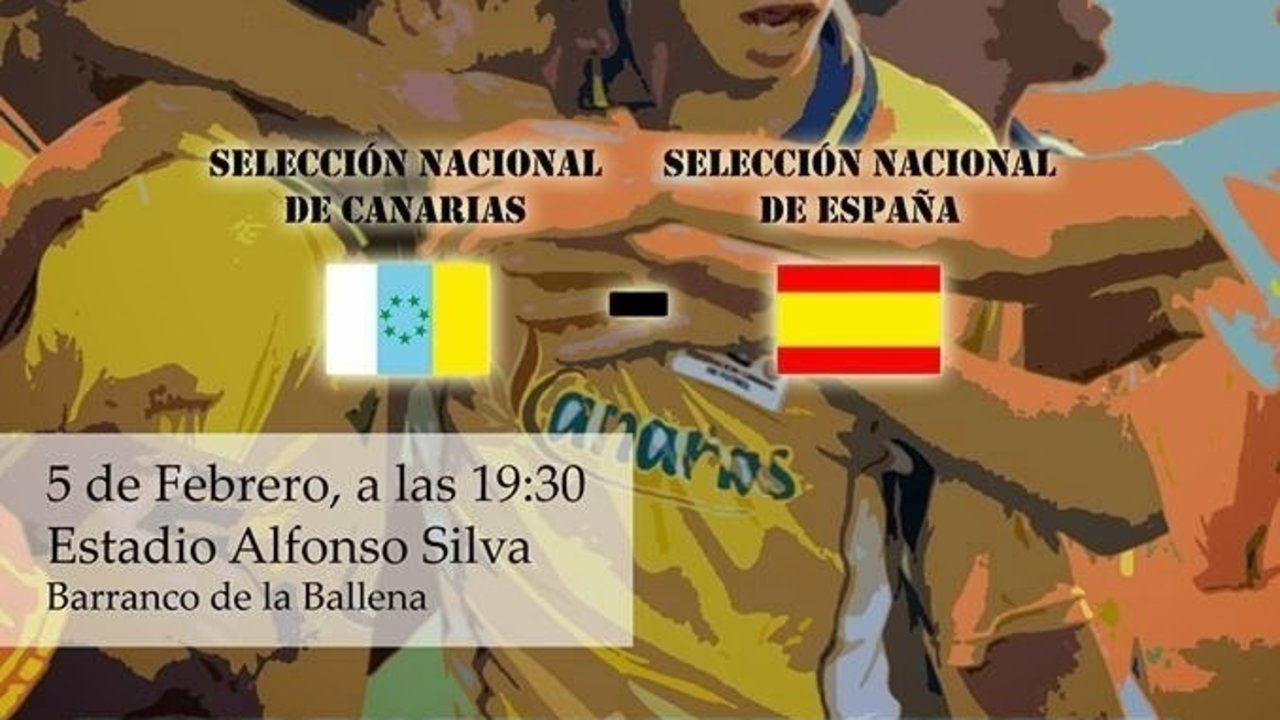 Cartel del Canarias-España que se jugará en el Trofeo del Atlántico.