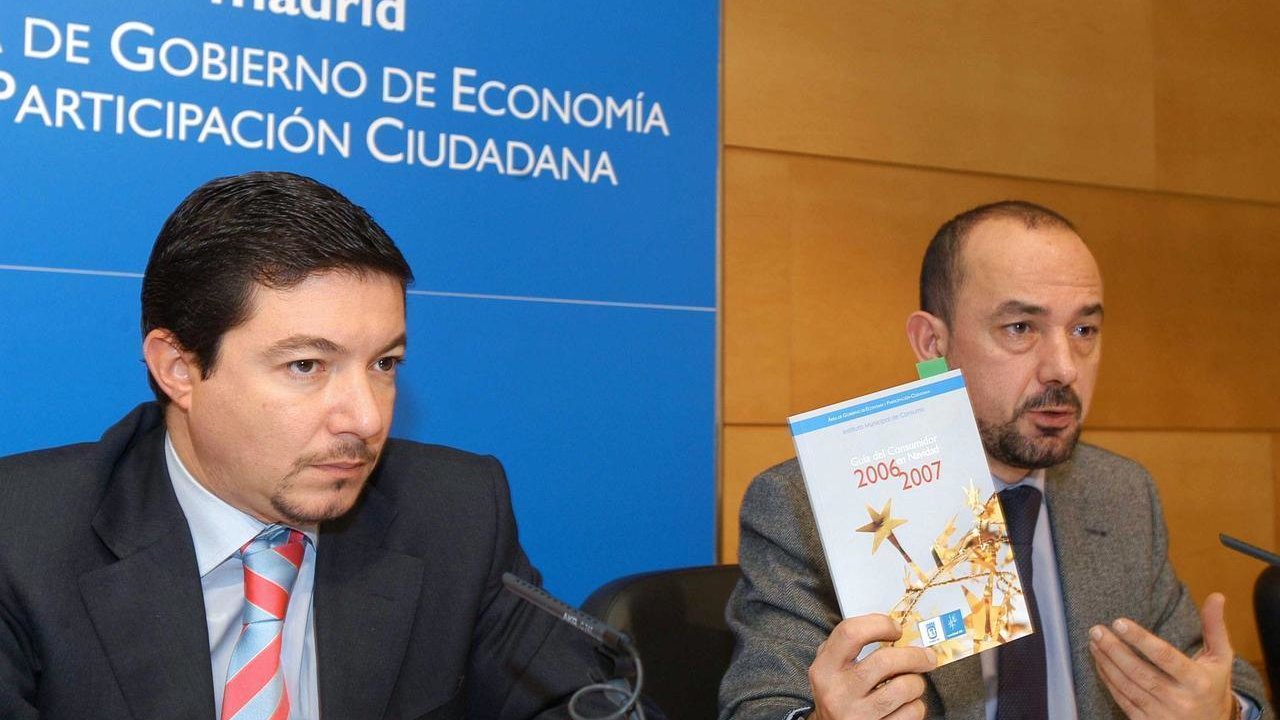 Pedro Calvo y Miguel Ángel Villanueva, durante su etapa como concejales del ayuntamiento de Madrid.