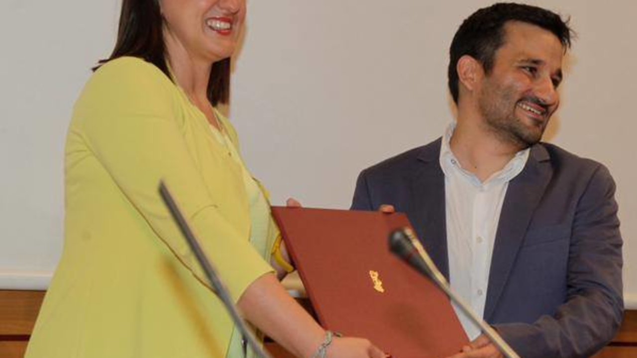 María José Catalá y Vicente Marzà, actual consejero de Educación