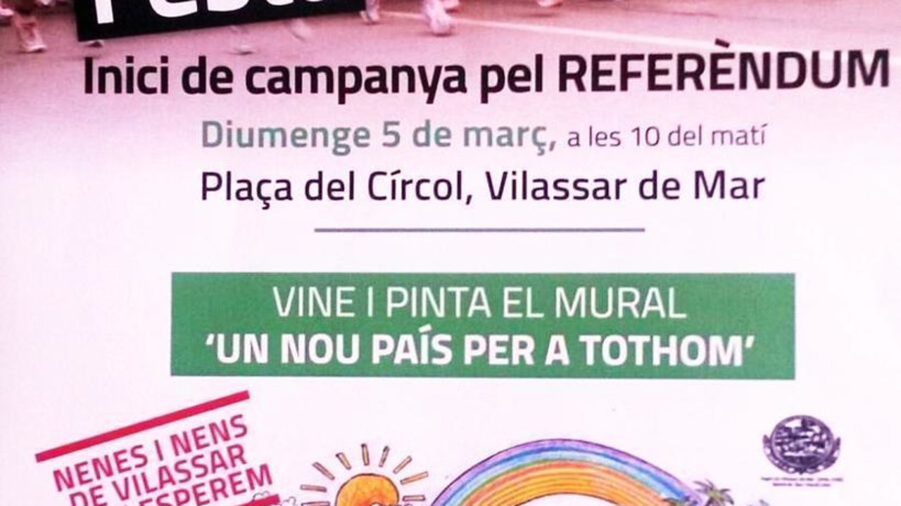 Convocatoria de la Assemblea Nacional Catalana en Vilassar de Mar.