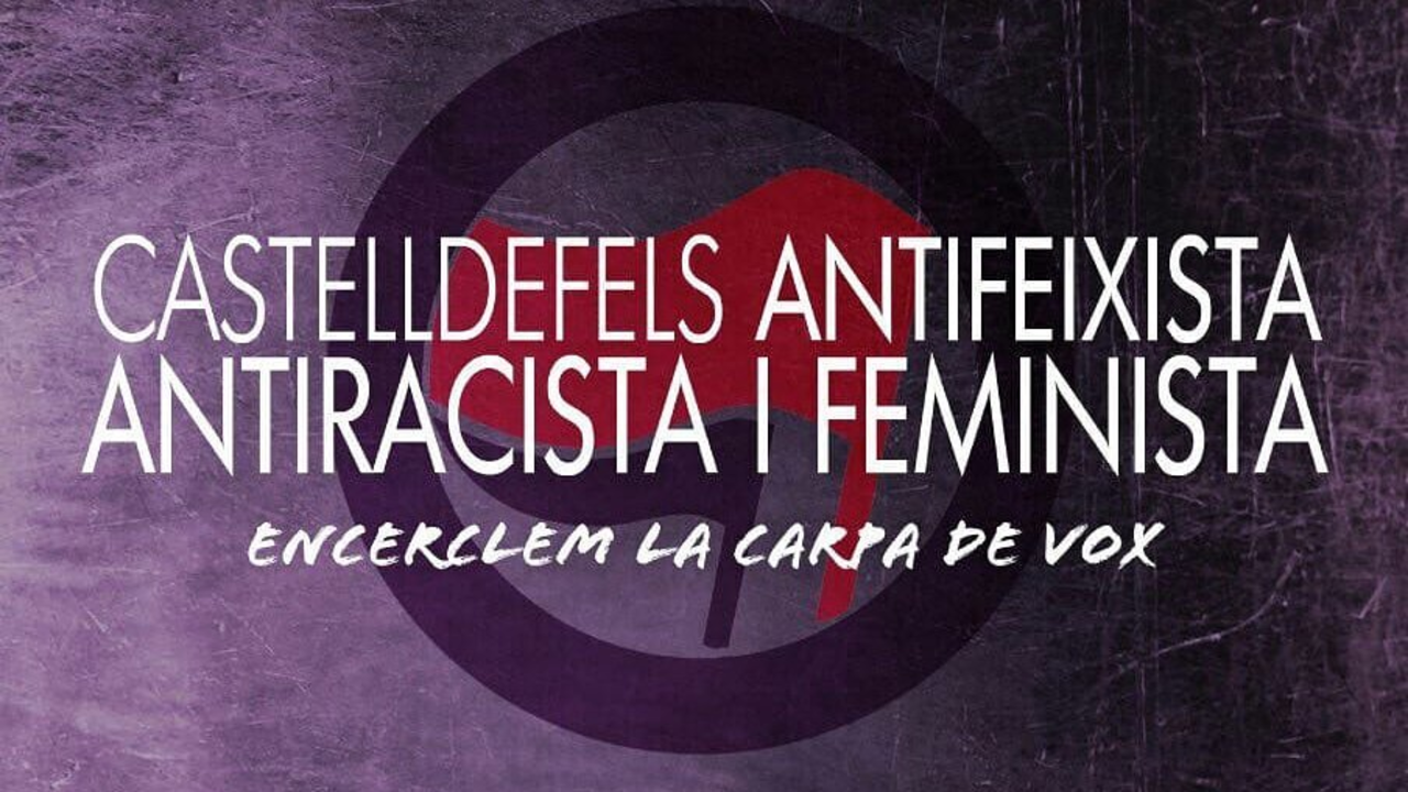 Aviso del movimiento antifascista contra un acto de Vox en Castelldefels
