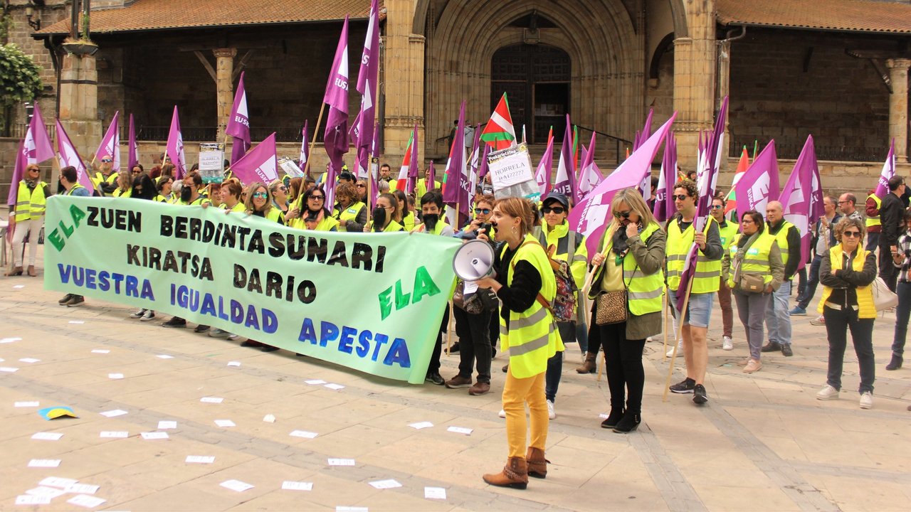 Manifestación de las trabajadoras de ELA