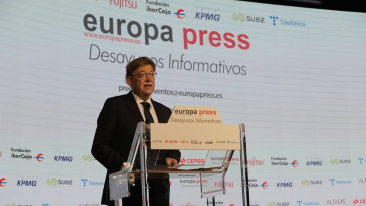 Ximo Puig, presidente de la Generalitat Valenciana, hoy en Madrid