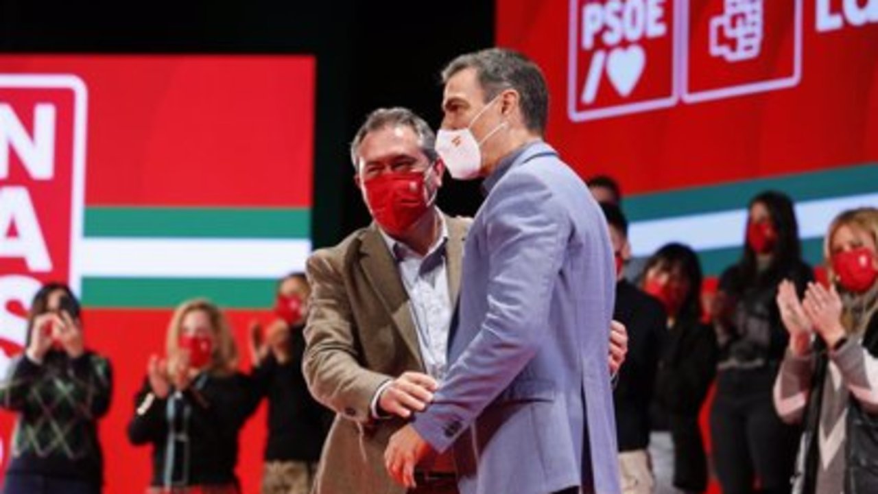 Pedro Sánchez y Juan Espadas en un acto del PSOE en Jaén.