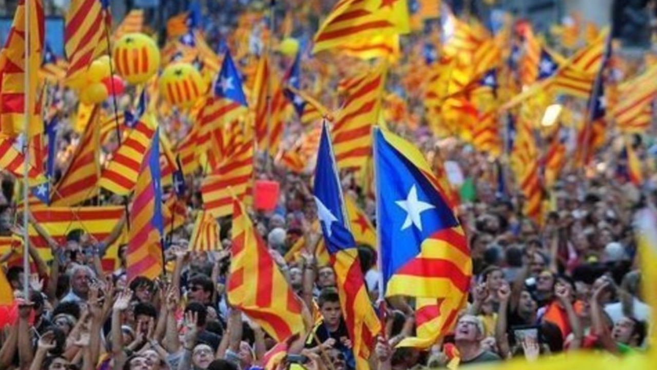 Manifestación independentista en Cataluña.