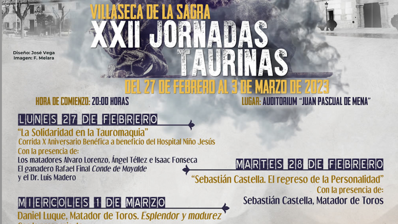 Cartel XXII Jornadas Taurinas de Villaseca de la Sagra 2023.