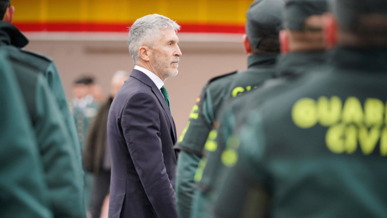 El ministro del Interior, Fernando Grande-Marlaska, en un acto de la Guardia Civil.