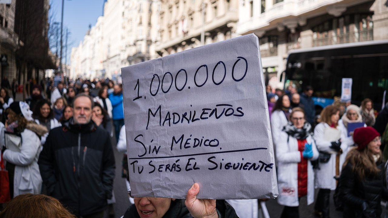 Manifestación de médicos en Madrid.