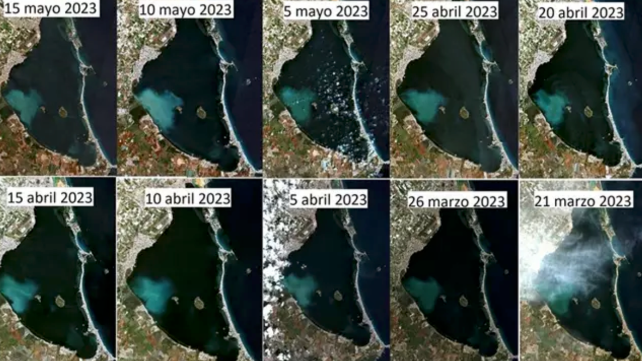 El IEO-CSIC evalúa una masa de agua blanquecina observada en el Mar Menor.