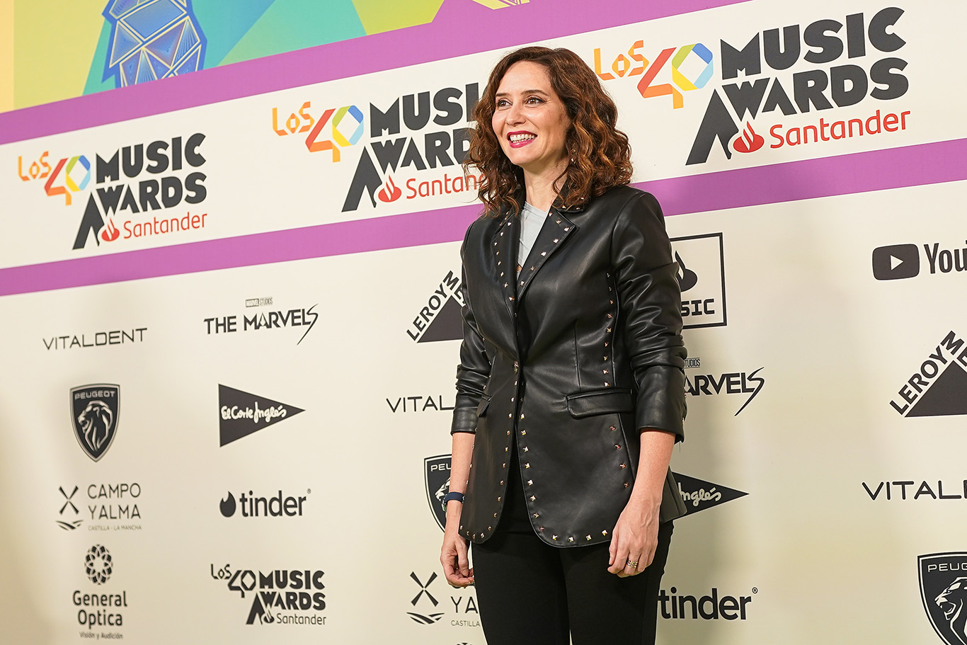 Isabel Díaz Ayuso, en la gala de entrega de premios LOS40 Music Awards 2023, que se celebró en el WiZink Center de la capital.