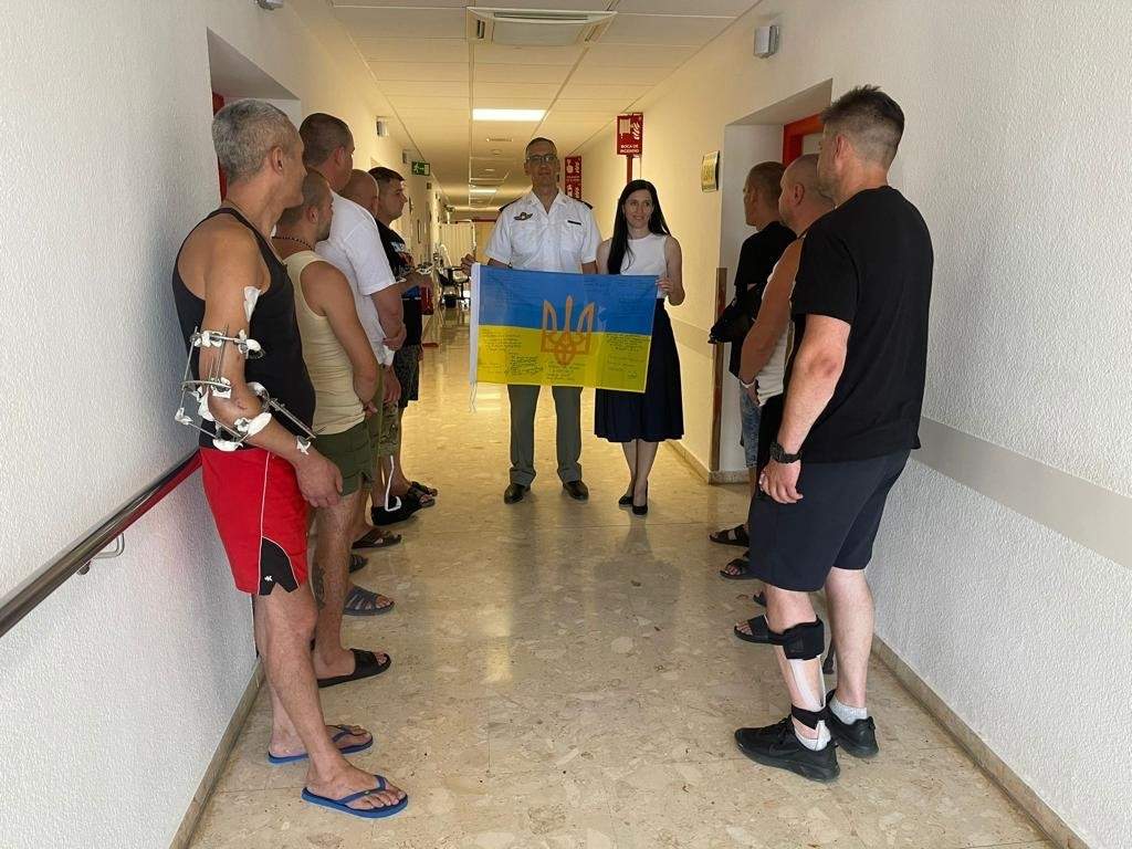 Foto de archivo de combatientes ucranianos que son atendidos en el Hospital General de la Defensa de Zaragoza.