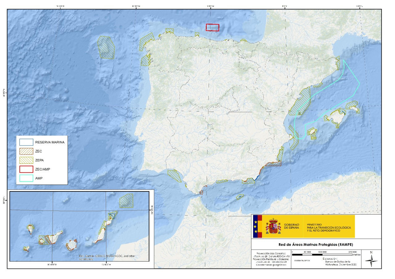 Red de áreas marinas protegidas (Foto: Ministerio para la Transición Ecológica y el Reto Demográfico)